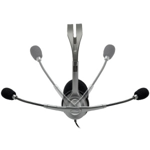 LOGITECH H110 Corded Stereo Headset - GRAY/SILVER - Dual Plug 981-000271 * - Img 3