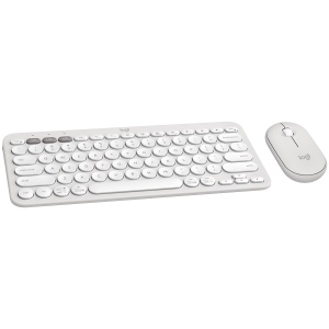 LOGITECH Pebble 2 Bluetooth Keyboard Combo - TONAL WHITE - US INT'L 920-012240