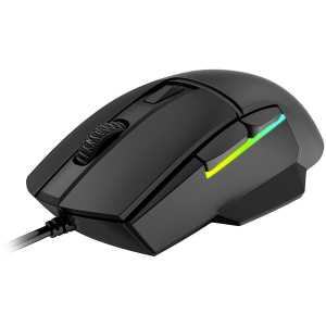 LORGAR Jetter 357, gaming mouse, Optical Gaming Mouse with 6 programmable buttons, Pixart ATG4090 sensor, DPI can be up to 8000, 30 million times key life, 1.8m PVC USB cable, Matt UV coating and RGB lights with 4 LED flowing mode, size:124.90*71.65*41.36 - Img 4