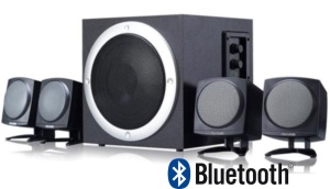 Microlab TMN-3/4.1BT Aktivni drveni zvucnici 4.1 sistem 32W RMS (12W+7W*2+3W*2) 3,5mm - Img 5