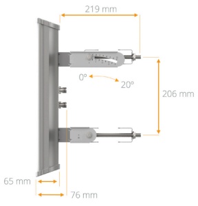 Mimosa N5-45X2 sektor antena 5GHz 2x2 MIMO 19 dBi Slant 45 - Img 3