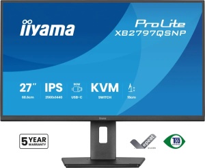 Monitor 27" Iiyama XB2797QSNP-B1 IPS 2560x1440/75Hz/1ms/HDMI/DP/USB/RJ45/pivot