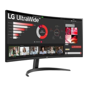 Monitor 34" LG 34WR50QK-B VA 3440x1440/100Hz/5ms/2xHDMI/DP/zakrivljen - Img 3