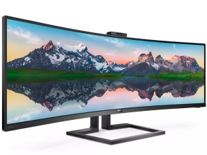 Monitor PHILIPS 499P9H/00 49"/VA,zakrivljen,32:9/5120x1440/70Hz/5ms GtG/HDMIx2,DP,USB,RJ45/kamera - Img 2