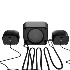 Natec PUG, Stereo Speakers 2.1, 11W RMS (Subwoofer 5W, Satellites 6W), USB power, 3.5mm Connector, Black NGL-2111