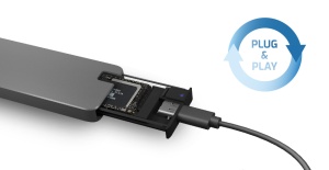 Natec RHINO M.2 NVME, SSD External Enclosure, M.2 NVMe/PCIe 2230/2242/2260/2280, Max. 2TB, USB Type-C (3.1 Gen.2), Aluminium/PVC, Space Grey NKZ-1953 - Img 2