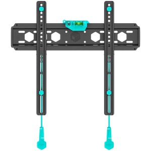 ONKRON Fixed TV Wall Mount for 32 to 65-inch Flat Panel TVs Digital Panels 56,8 kg, Black FM5-B