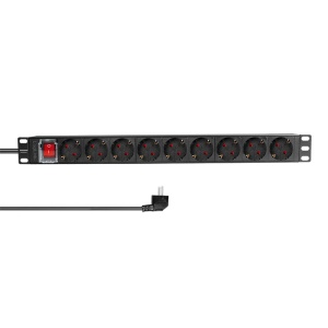 Razvodni PDU panel za rack sa 9 utičnih mesta i osiguracem, kabl 2m (aluminijum) - Img 3