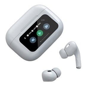 REMAX W30 White Noise-Cancelling True Wireless Earbuds with Touchscreen - Img 2
