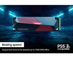 SAMSUNG 4TB M.2 NVMe MZ-V9P4T0CW 990 Pro Series Heatsink SSD * - Img 3