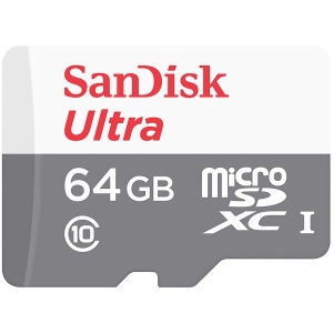 SANDISK Ultra microSDXC 64GB 100MB/s Class 10 UHS-I SDSQUNR-064G-GN3MN