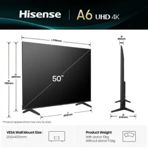 SMART LED TV 50 Hisense 50A6Q 3840x2160/UHD/4K/DVB-T2/S2/C - Img 4