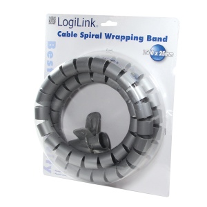Spiralni držač za kablove 1.5m x 28mm srebrni, Logilink - Img 3