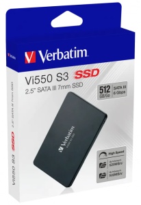 SSD 2.5" SATA Verbatim Vi550 S3 512GB 520MB/s 500MB/s - Img 2