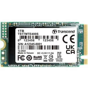 Transcend M.2 NVMe 1TB, 2242, PCIe Gen 3x4, 3D TLC, DRAM-less, Single-sided TS1TMTE400S - Img 2