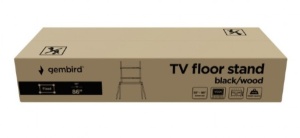 TVS-86F-01-BK Gembird Podno postolje za TV, 55-86inc, crno/drvo - Img 4