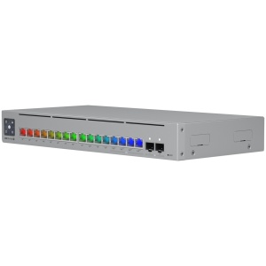Ubiquiti 16-port, Layer 3 Etherlighting switch with 2.5 GbE, PoE++ output, and versatile mounting options, 4x 2.5 GbE PoE++ ports, 12x GbE PoE+ ports, 2x 10G SFP+ ports, 180W total PoE availability USW-PRO-MAX-16-POE-EU - Img 2