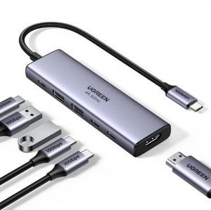 UGREEN CM511 6-in-1 USB-C Hub, 1xHDMI, 3xUSB-A, 1xTF/SD Card Reader