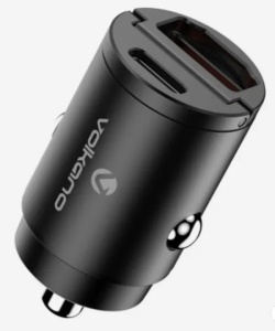 USB auto punjač Volkano Obscurix Series VK-8007-BK 30W USB-A + USB-C - Img 7