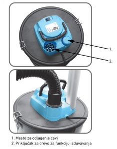 Usisivac za pepeo / pelet * UP7110-20, 1000W, 20L, kabl 2m (4550) - Img 2