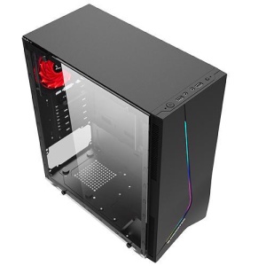 Xigmatek Eros (ATX, USB3.0x1+USB2.0x1, Rainbow LED traka na prednjoj strani , staklo sa bočne strane, ventilator sa zadnje strane - Img 3