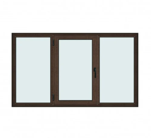 Ferestre PVC & termopan, 3 canate, 1 deschidere, tabac