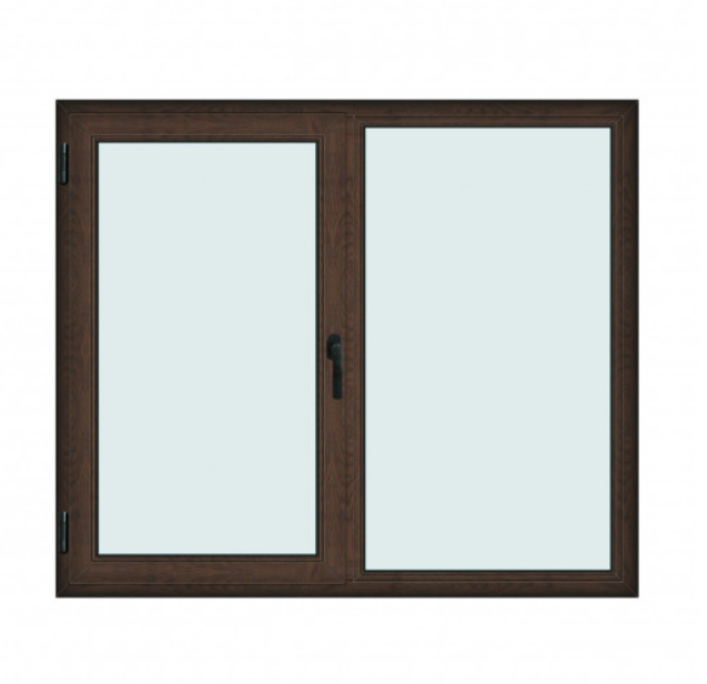 Ferestre PVC & termopan, 2 canate, tabac