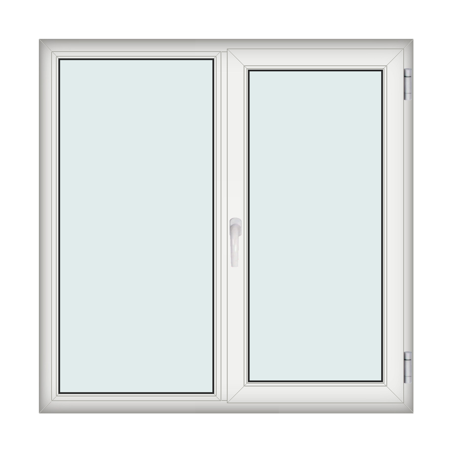 Ferestre PVC & termopan, 2 canate, albe