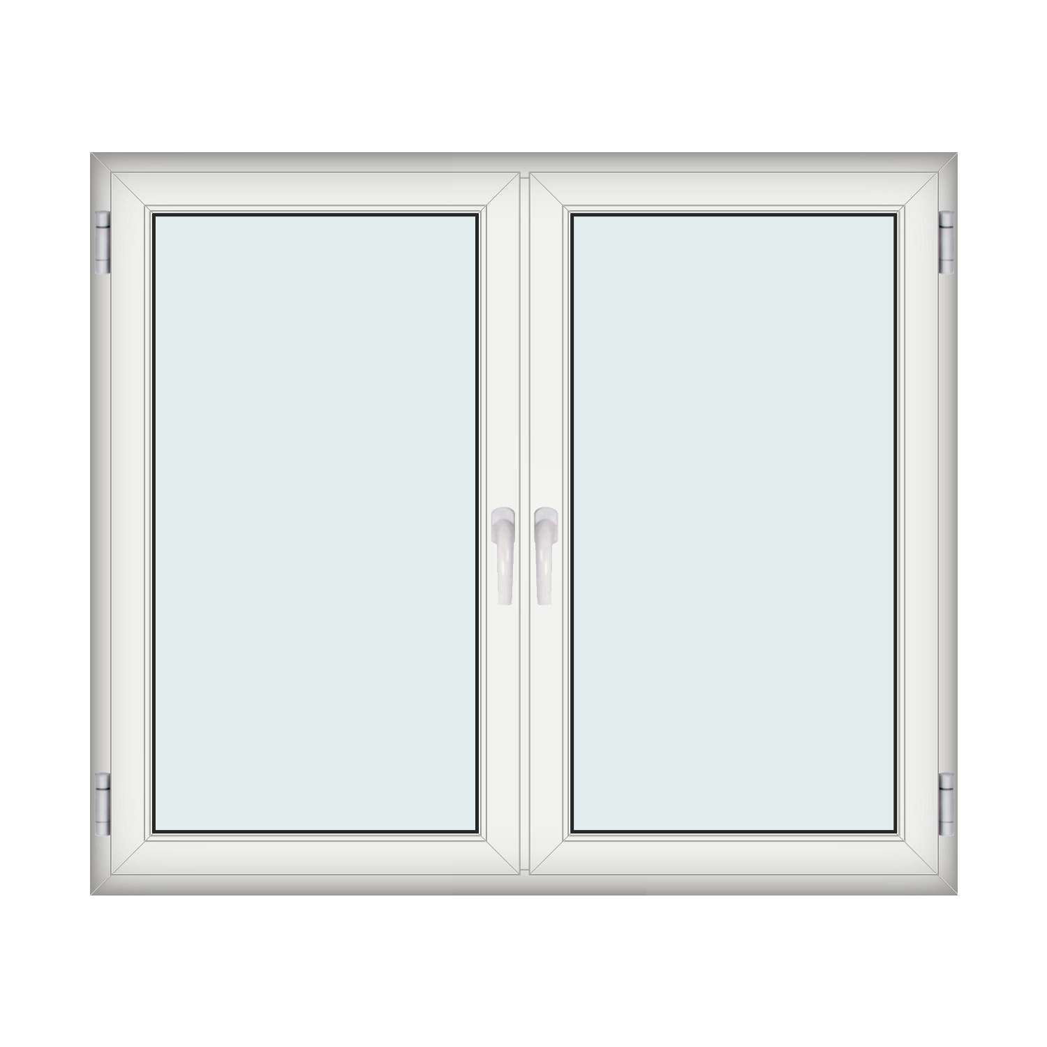 Ferestre PVC & termopan, 2 canate, 2 deschideri, albe