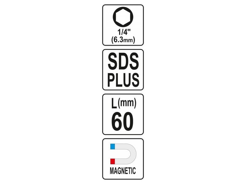 Adaptor YATO Bithegy SDS-Plus - 3 | YEO