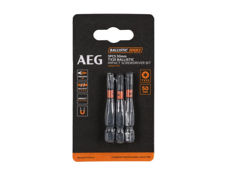 AEG Vârf bit T25 x 50 mm 1/4" (3 buc) - 2 | YEO