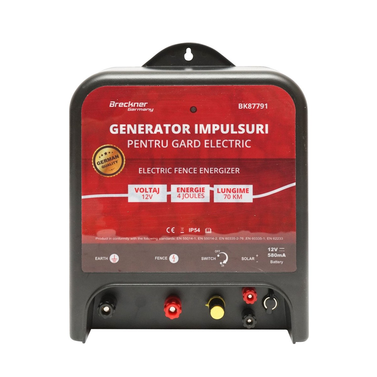 Aparat generator impulsuri DC 12/220V, 4 Joule, 70km pentru gard electric, Cod: BK87791,Brand: BRECKNER GERMANY - 3 | YEO