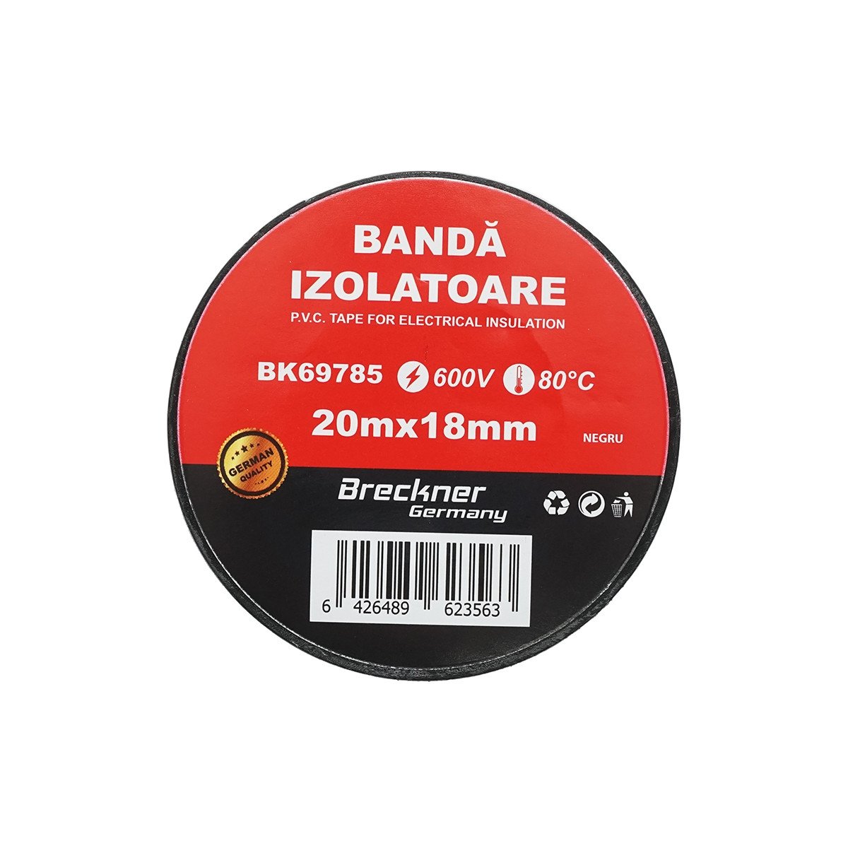 Banda izolatoare neagra 18mmx20m, Cod: BK69785, Brand: BRECKNER GERMANY - 3 | YEO