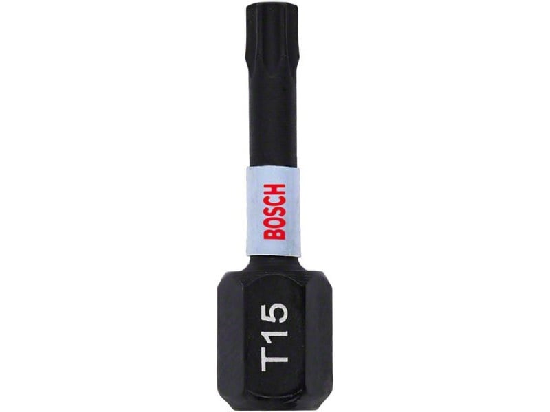 BOSCH Bithegy T15 x 25 mm 1/4" Control de impact (2 buc)