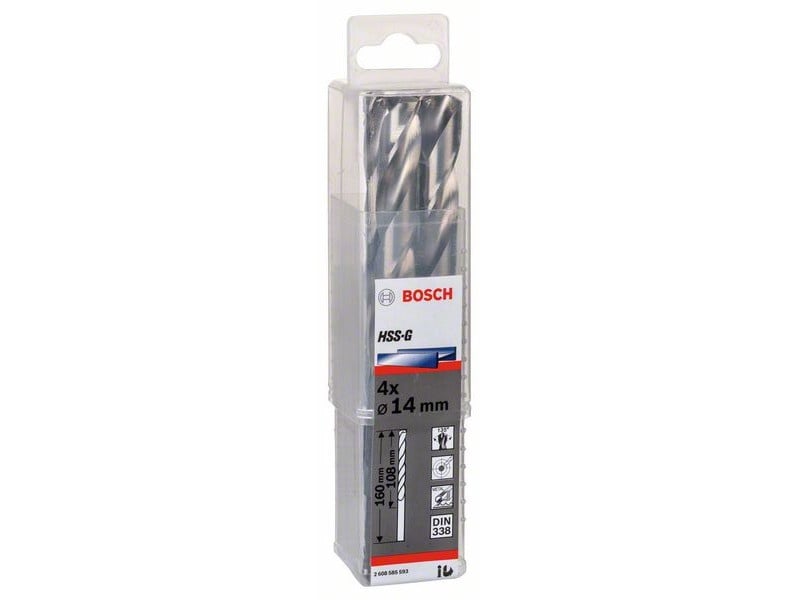 BOSCH Burghie redusă 14,0 x 160/108 mm 135° HSS-G DIN 338 (4 buc) - 1 | YEO