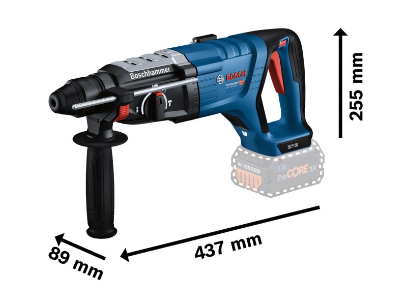 BOSCH burghiu cu percuție fără fir GBH 18V-28 DC (fără acumulator + încărcător) - 1 | YEO