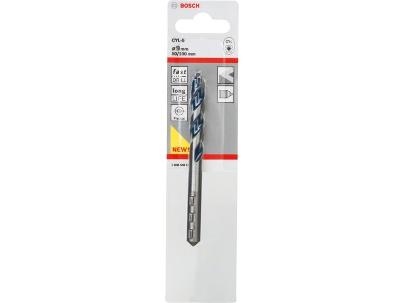 BOSCH Burghiu pentru piatră 9,0 x 100/50 mm cu două tăișuri CYL-5 - 1 | YEO