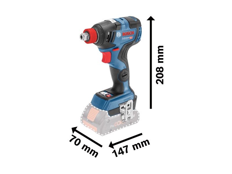 BOSCH cheie cu impact fără fir GDX 18V-200 C (fără acumulator și încărcător) 200 Nm - 1 | YEO