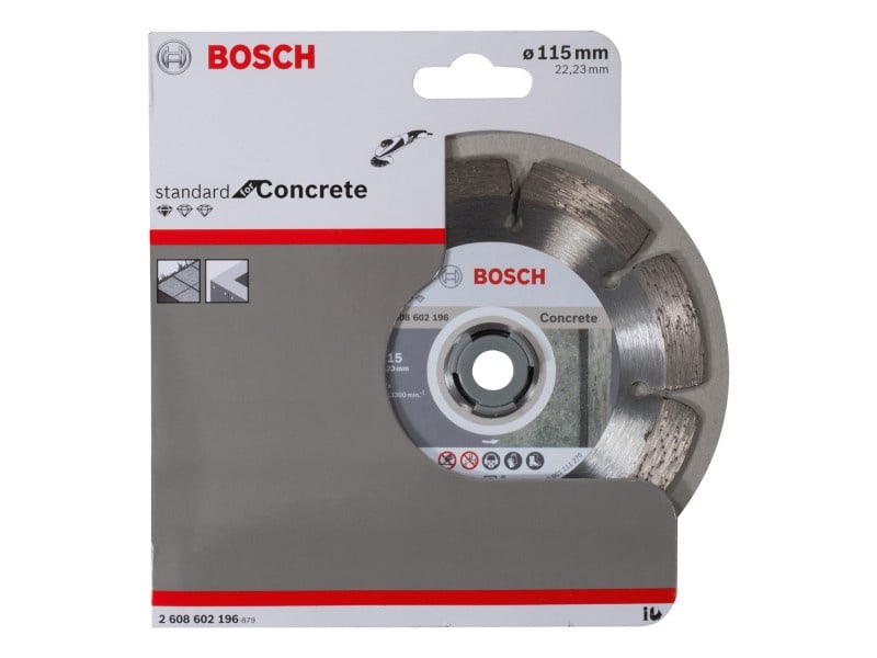 BOSCH Disc de tăiere diamantat 115 x 1,6 x 10 x 22,2 mm segmentat Standard pentru beton - 1 | YEO