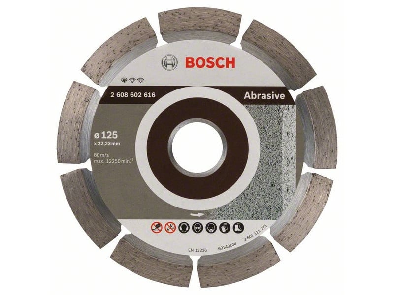 BOSCH Disc de tăiere diamantat 125 x 1,6 x 10,0 x 22,2 mm segmentat Professional pentru Abrasiv