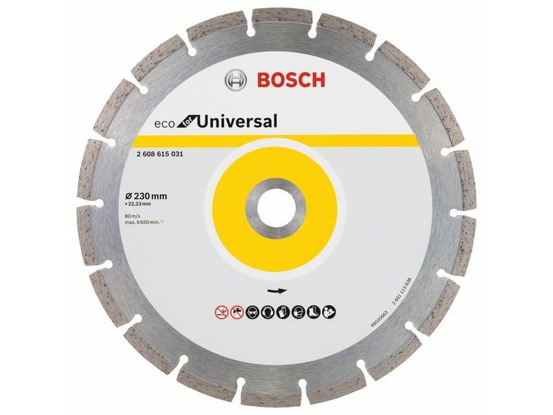 BOSCH Discuri diamantate 230 x 2,6 x 7,0 x 22,2 mm segmentate ECO pentru Universal (10 bucăți)