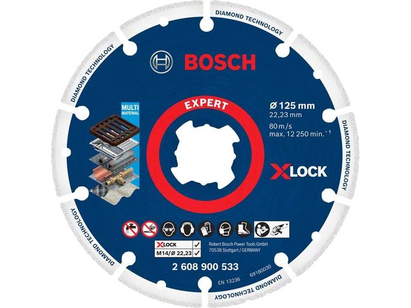 BOSCH EXPERT Disc de tăiere diamantat 125 x 22,2 mm X-LOCK segmentat