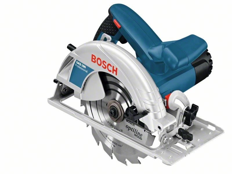 BOSCH Ferăstrău circular GKS 190 în cutie de carton (190 mm x 30 mm) / 1400 W