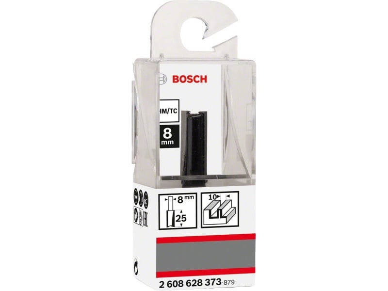 BOSCH Freză cu muchie dreaptă din carbură, lungă 10.0 x 25 x 56 x 8 mm