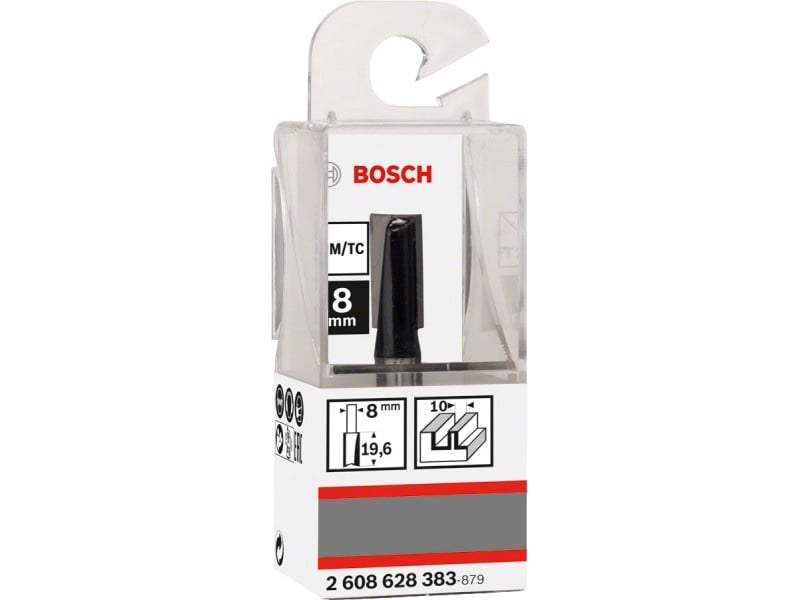 BOSCH Freză cu muchii drepte din carbură 10,0 x 19,6 x 51 x 8 mm