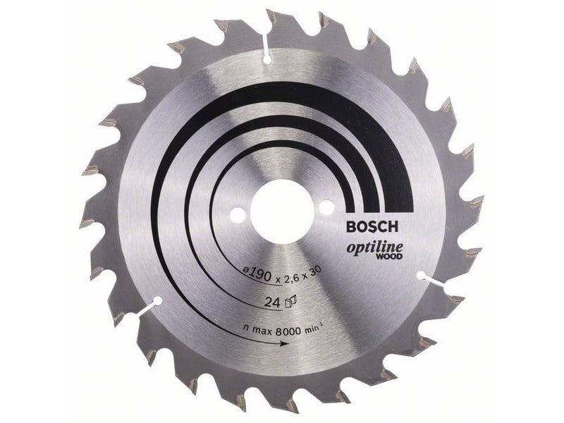 BOSCH Lamă de ferăstrău pentru lemn 190 x 30 x 2,6 mm / 24T Optiline Wood ATB