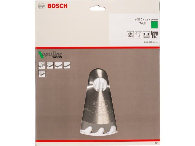 BOSCH Lamă de ferăstrău pentru lemn 210 x 30 x 2,8 mm / 24T Optiline Wood ATB