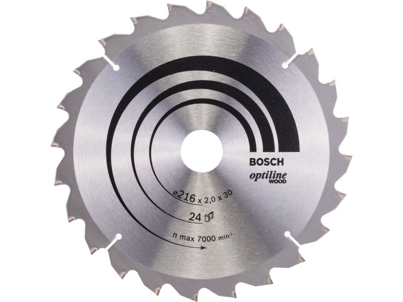 BOSCH Lamă de ferăstrău pentru lemn 216 x 30 x 2,0 mm / 24T Optiline Wood ATB / N