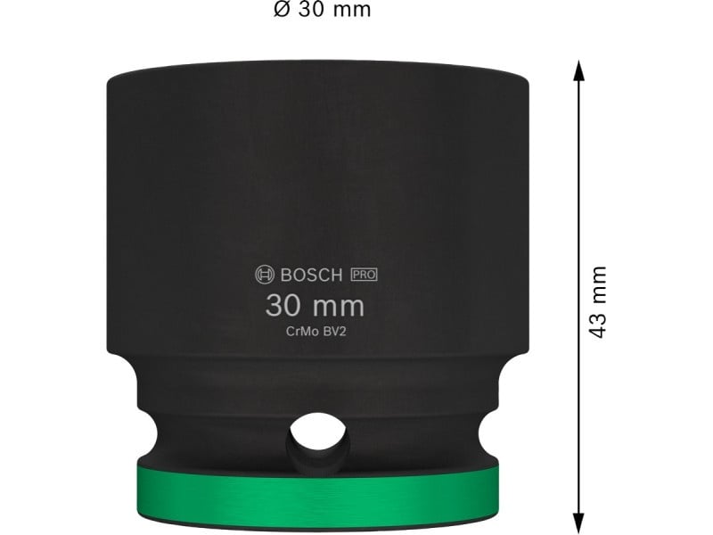 BOSCH PRO Cheie tubulară 1/2" 30 mm CrMo - 1 | YEO