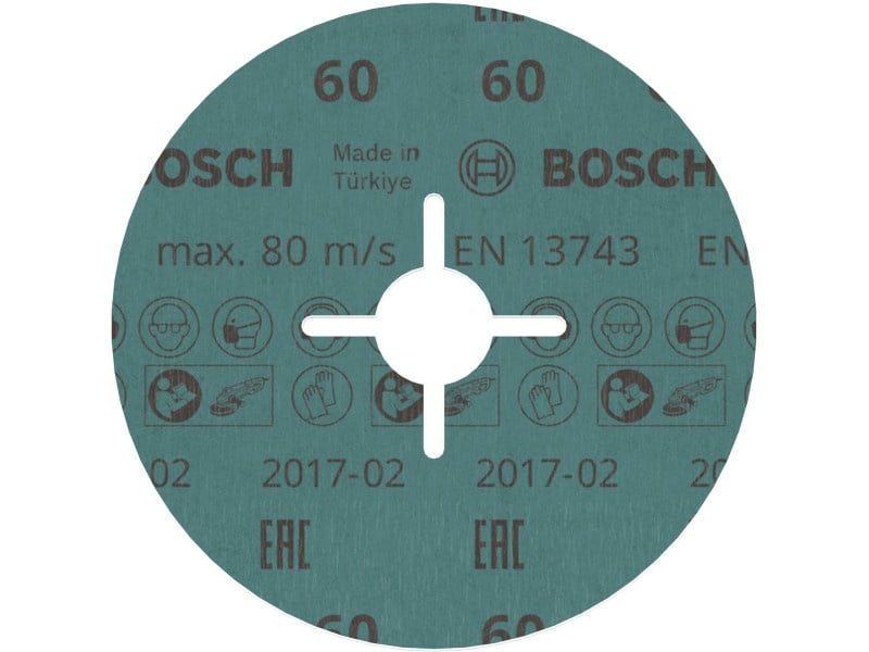 BOSCH PRO Disc fibră pentru inox 125 x 22,2 mm / plăci ceramice P60 - 2 | YEO